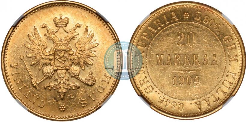 Picture 20 markkaa 1904 year L 