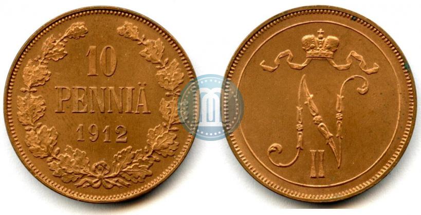 Фото 10 пенни 1912 года  