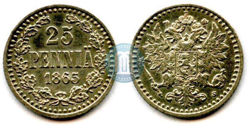 Picture 25 pennia 1865 year S 
