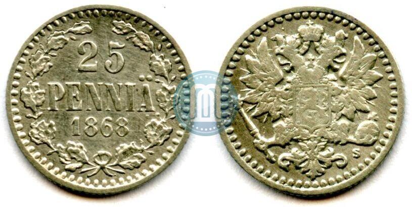 Picture 25 pennia 1868 year S 