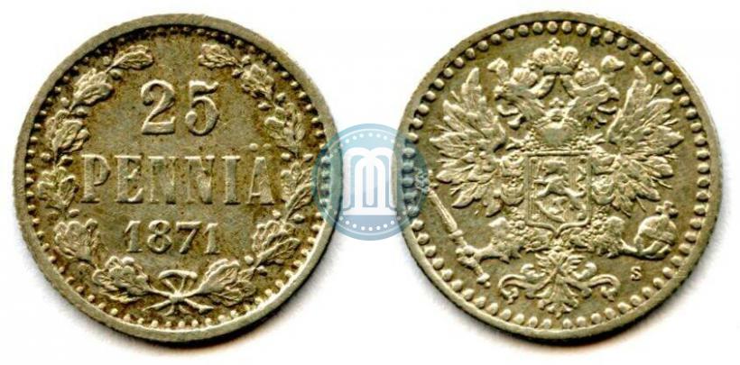 Picture 25 pennia 1871 year S 
