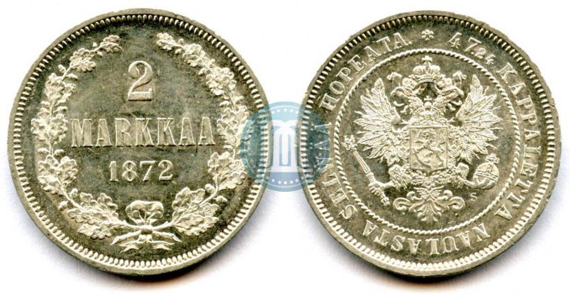 Picture 2 markkaa 1872 year S 