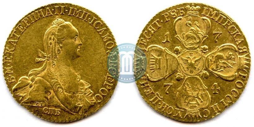 Фото 10 рублей 1774 года СПБ 
