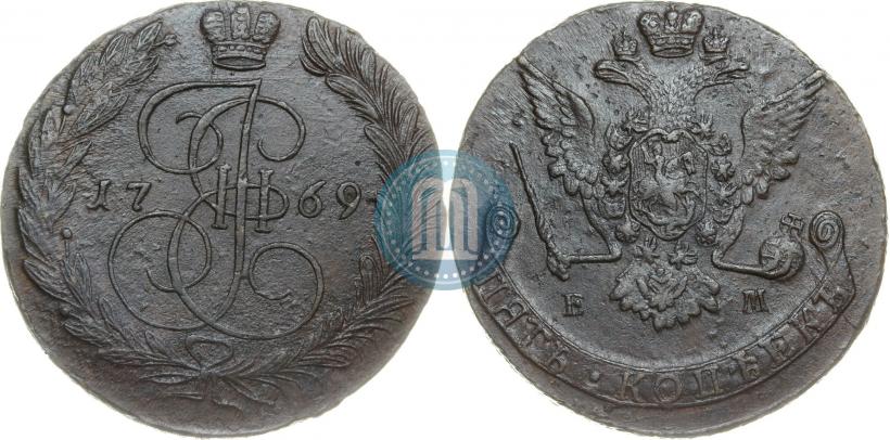 Фото 5 копеек 1769 года ЕМ 