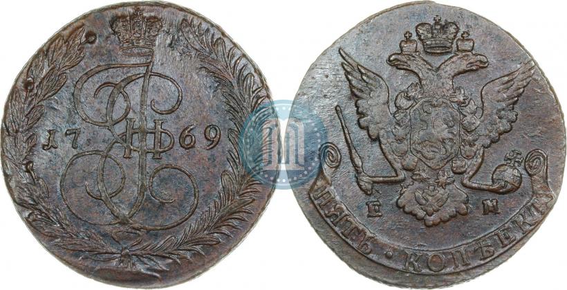 Фото 5 копеек 1769 года ЕМ 