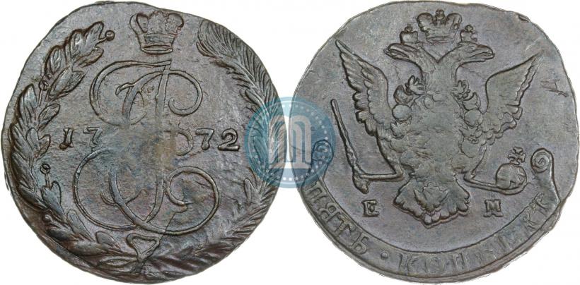 Фото 5 копеек 1772 года ЕМ 
