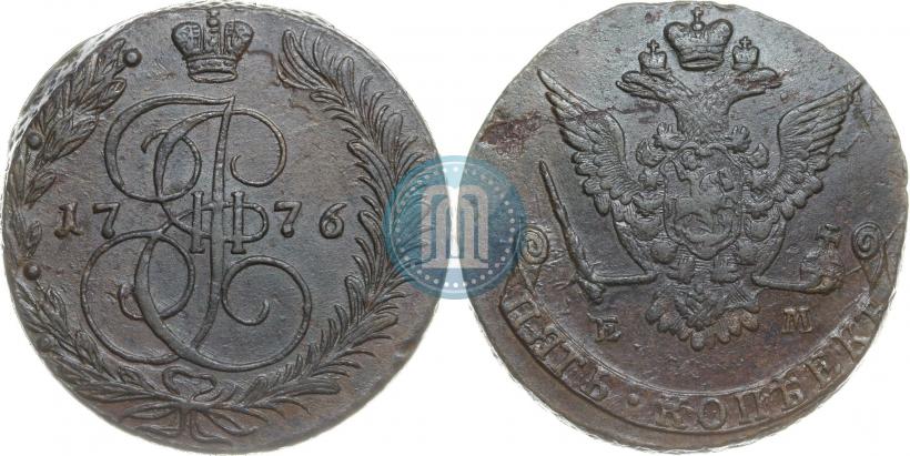 Picture 5 kopecks 1776 year ЕМ 