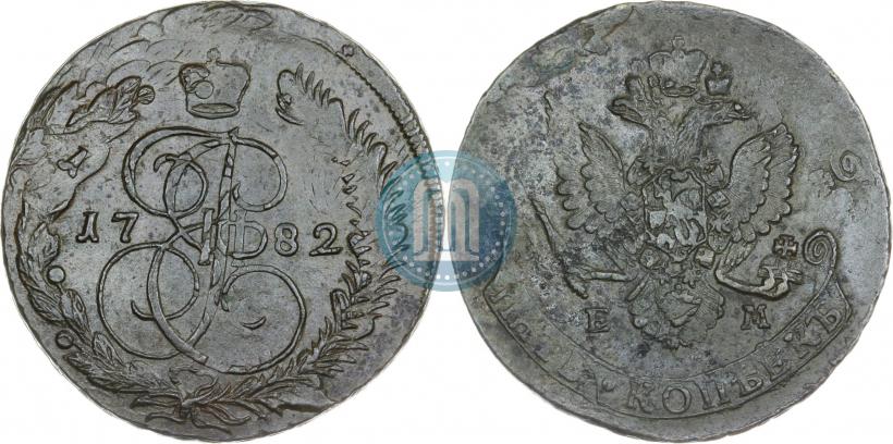 Picture 5 kopecks 1782 year ЕМ 