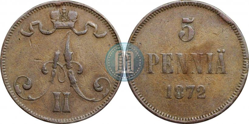 Фото 5 пенни 1872 года  