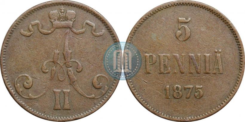 Фото 5 пенни 1875 года  