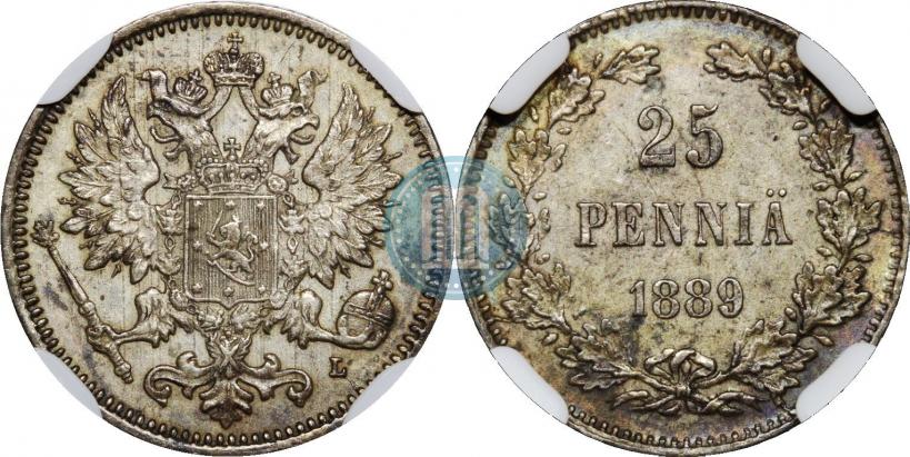 Фото 25 пенни 1889 года L 