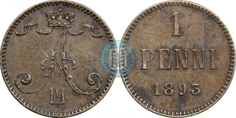 Фото 1 пенни 1893 года  
