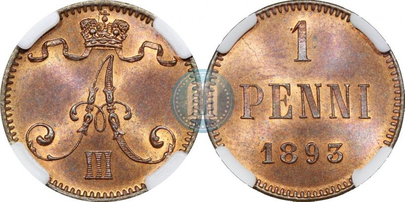 Фото 1 пенни 1893 года  