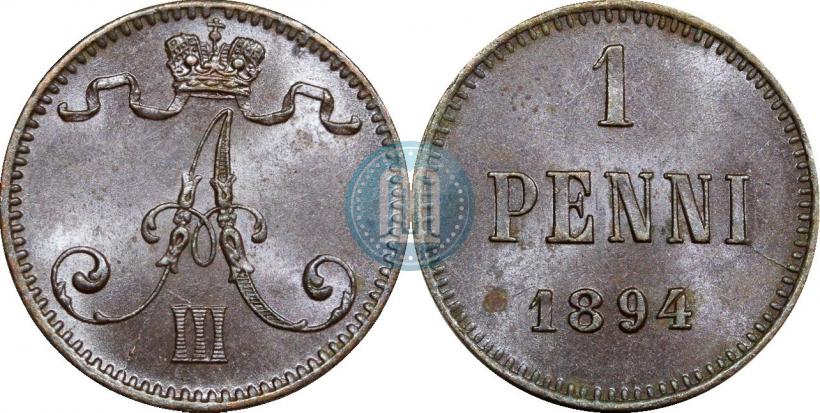 Фото 1 пенни 1894 года  
