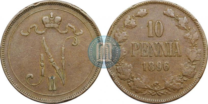 Фото 10 пенни 1896 года  