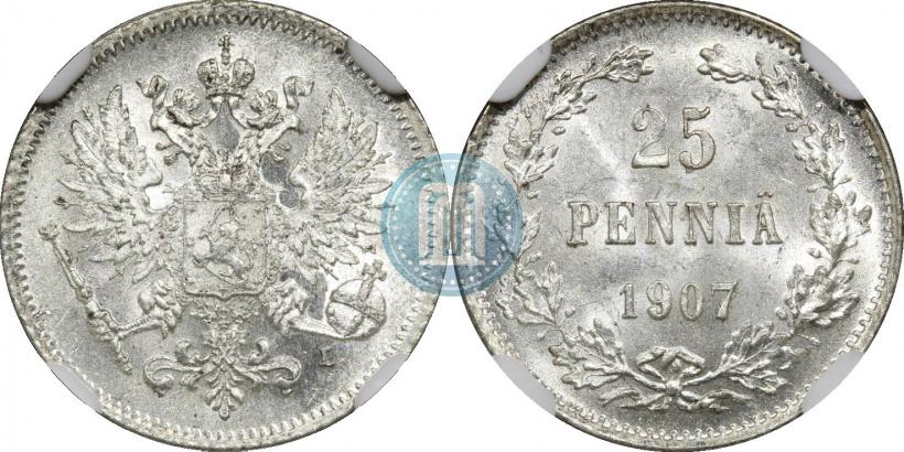 Фото 25 пенни 1907 года L 