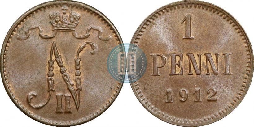 Фото 1 пенни 1912 года  