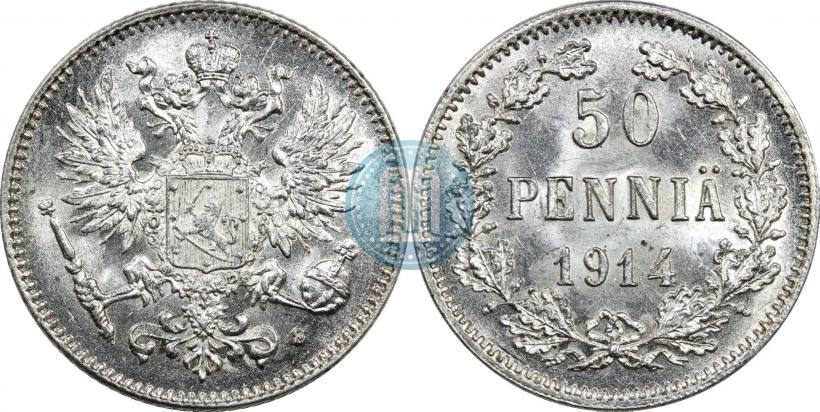 Фото 50 пенни 1914 года S 