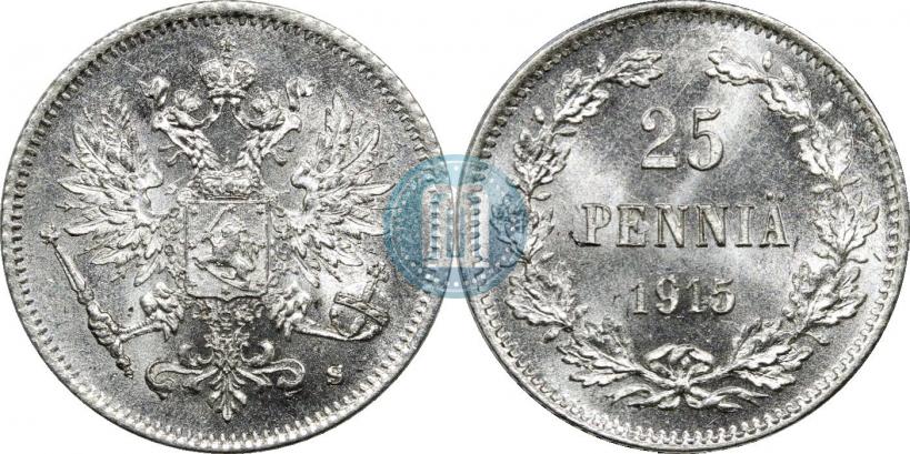 Picture 25 pennia 1915 year S 