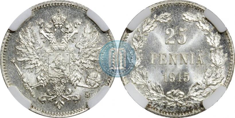 Picture 25 pennia 1915 year S 