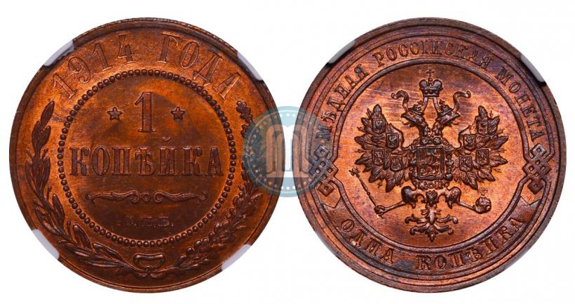Фото 1 копейка 1914 года СПБ 
