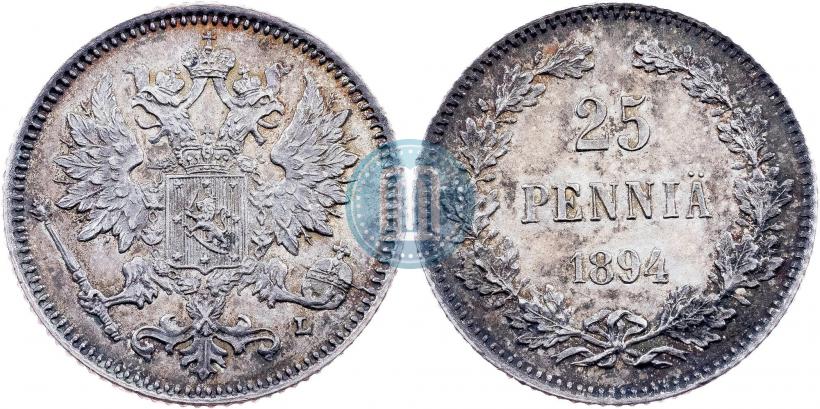 Picture 25 pennia 1894 year L 