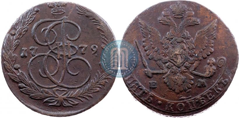 Picture 5 kopecks 1779 year ЕМ 
