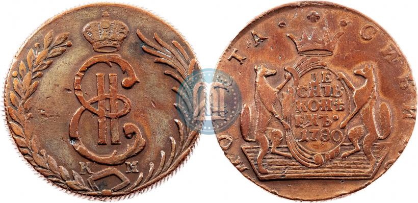 Picture 10 kopecks 1780 year КМ 
