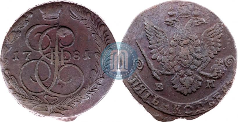 Picture 5 kopecks 1781 year ЕМ 