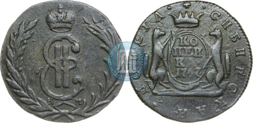 Фото 1 копейка 1767 года КМ 