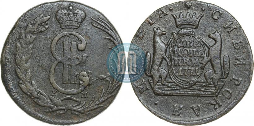 Фото 2 копейки 1771 года КМ 