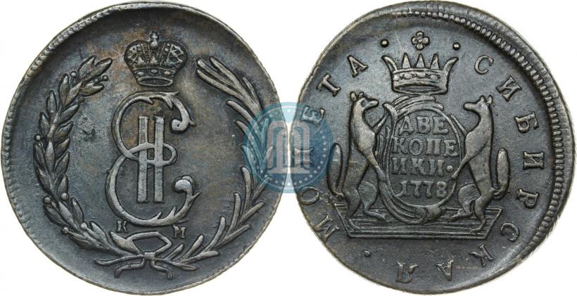 Фото 2 копейки 1778 года КМ 