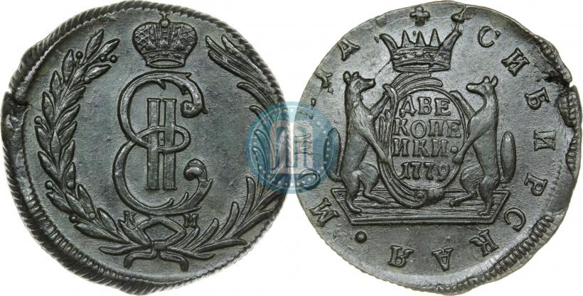 Фото 2 копейки 1779 года КМ 