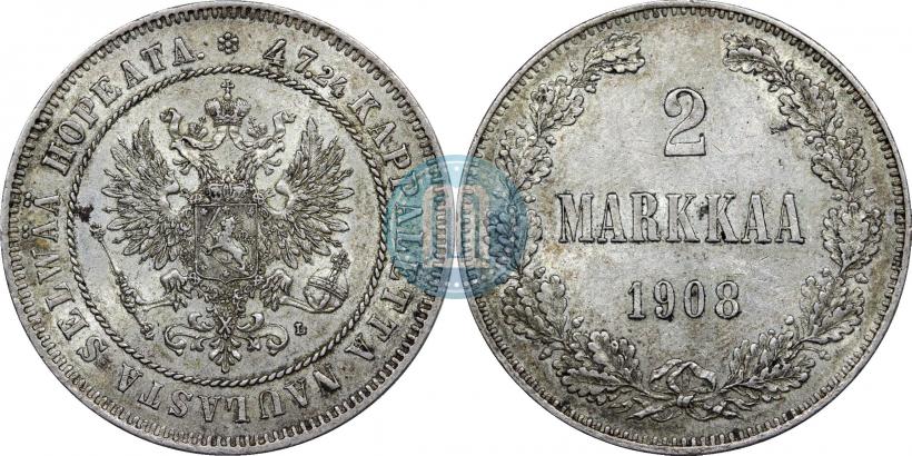 Picture 2 markkaa 1908 year L 