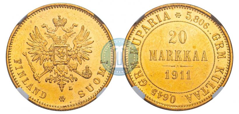 Picture 20 markkaa 1911 year L 