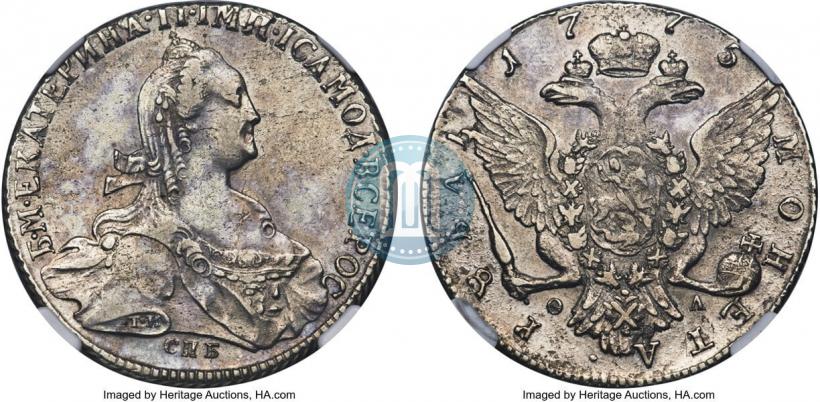 Фото 1 рубль 1775 года СПБ-ФЛ 