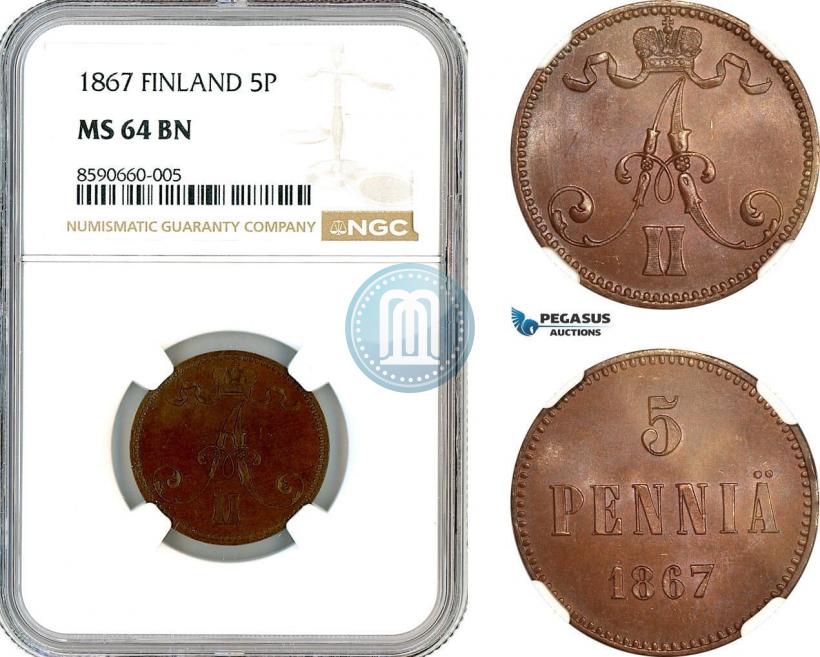 Фото 5 пенни 1867 года  