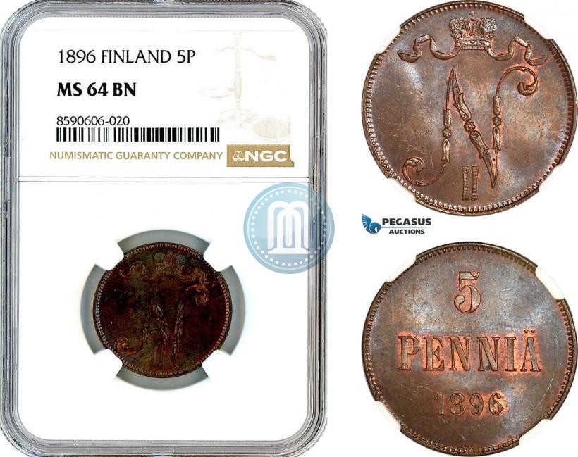 Фото 5 пенни 1896 года  