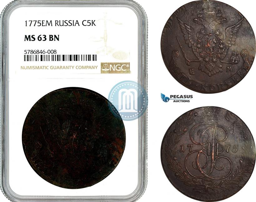 Фото 5 копеек 1775 года ЕМ 