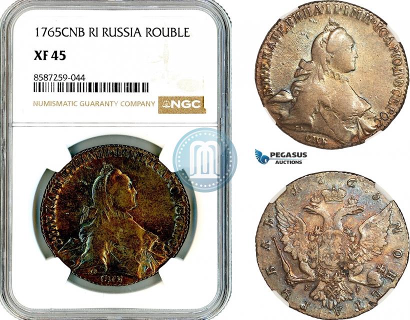Фото 1 рубль 1765 года СПБ-ЯI 