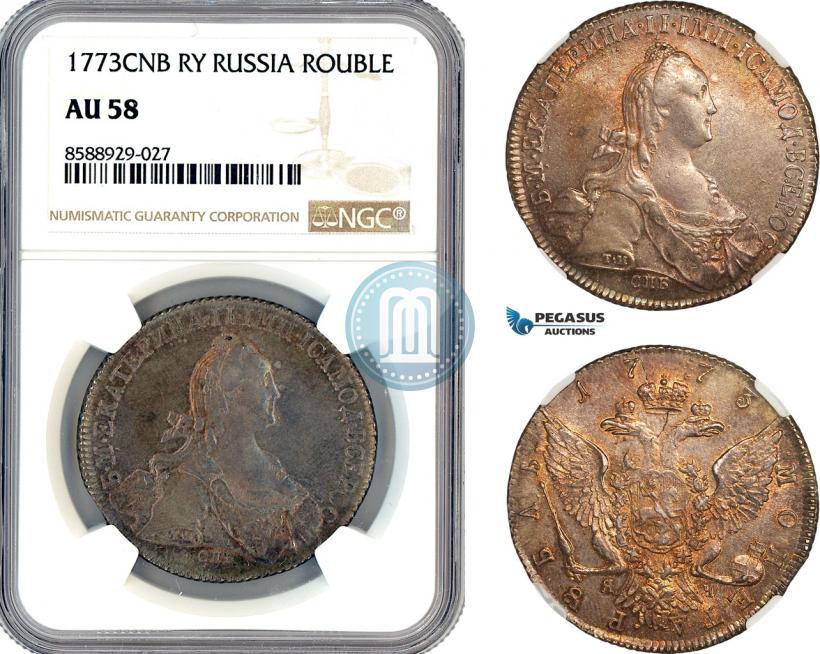 Фото 1 рубль 1773 года СПБ-ЯЧ-Т.И. 