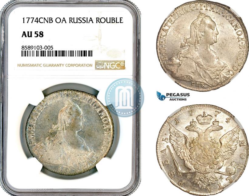 Фото 1 рубль 1774 года СПБ-ФЛ 