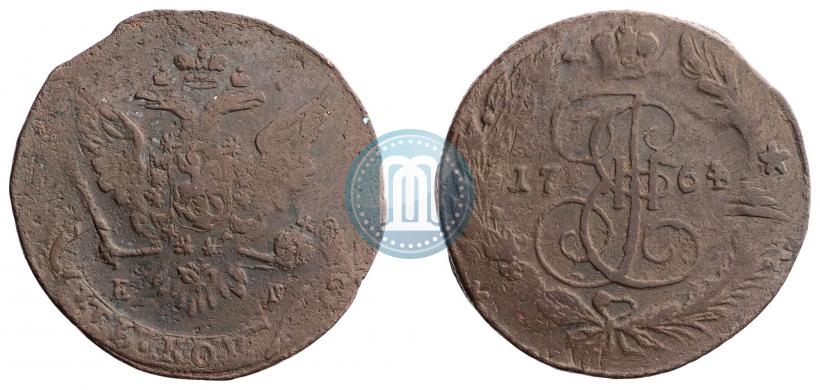 Фото 5 копеек 1764 года ЕМ 