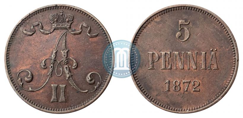 Фото 5 пенни 1872 года  