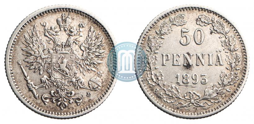 Фото 50 пенни 1893 года L 