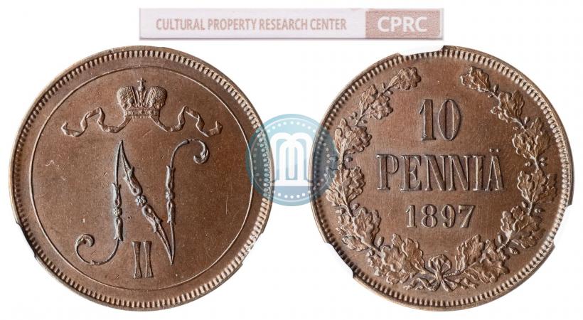 Фото 10 пенни 1897 года  