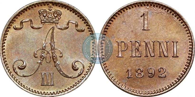 Фото 1 пенни 1892 года  