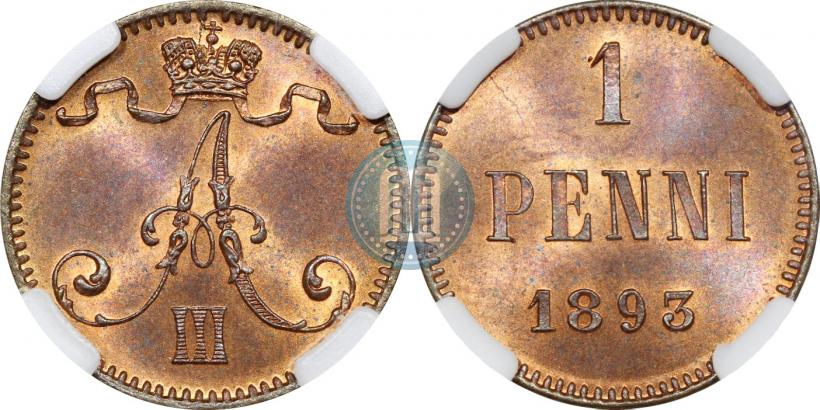 Фото 1 пенни 1893 года  