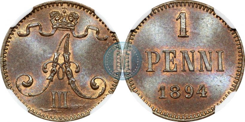 Фото 1 пенни 1894 года  