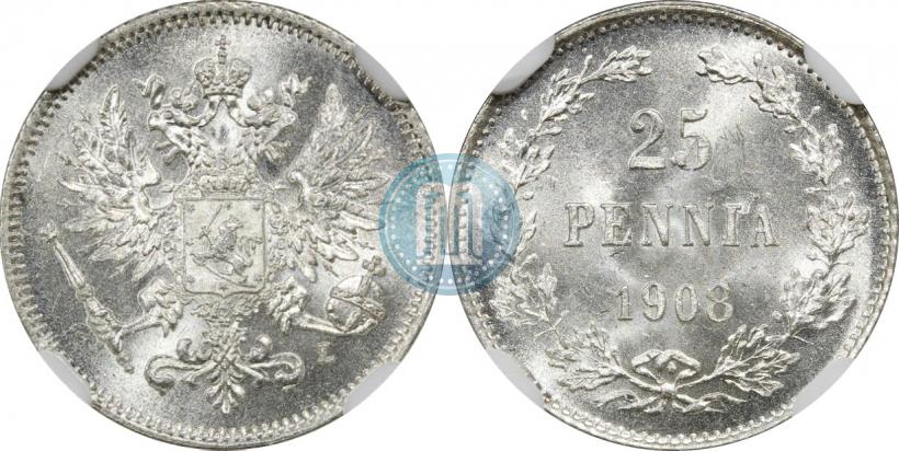 Фото 25 пенни 1908 года L 